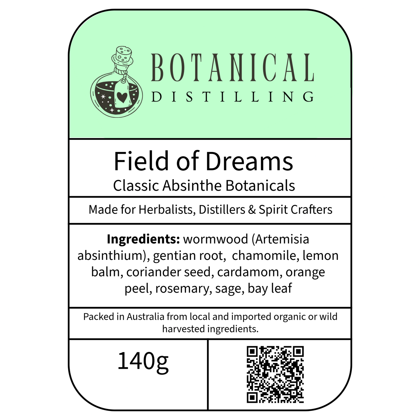 Field Of Dreams - 1700's style Absinthe Botanicals